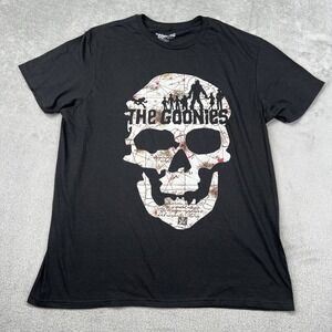 Goonies Skull Black Short‎ Sleeve 100% Cotton T-Shirt Men's L